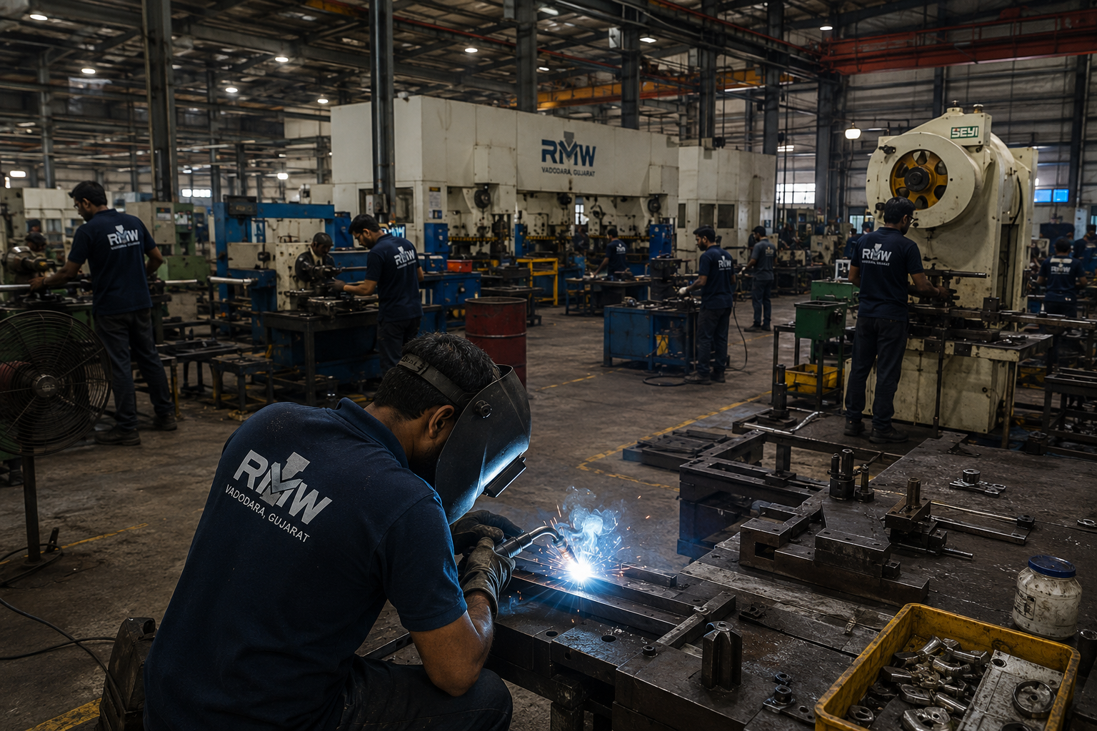 RMW team at work on the workshop floor in Vadodara