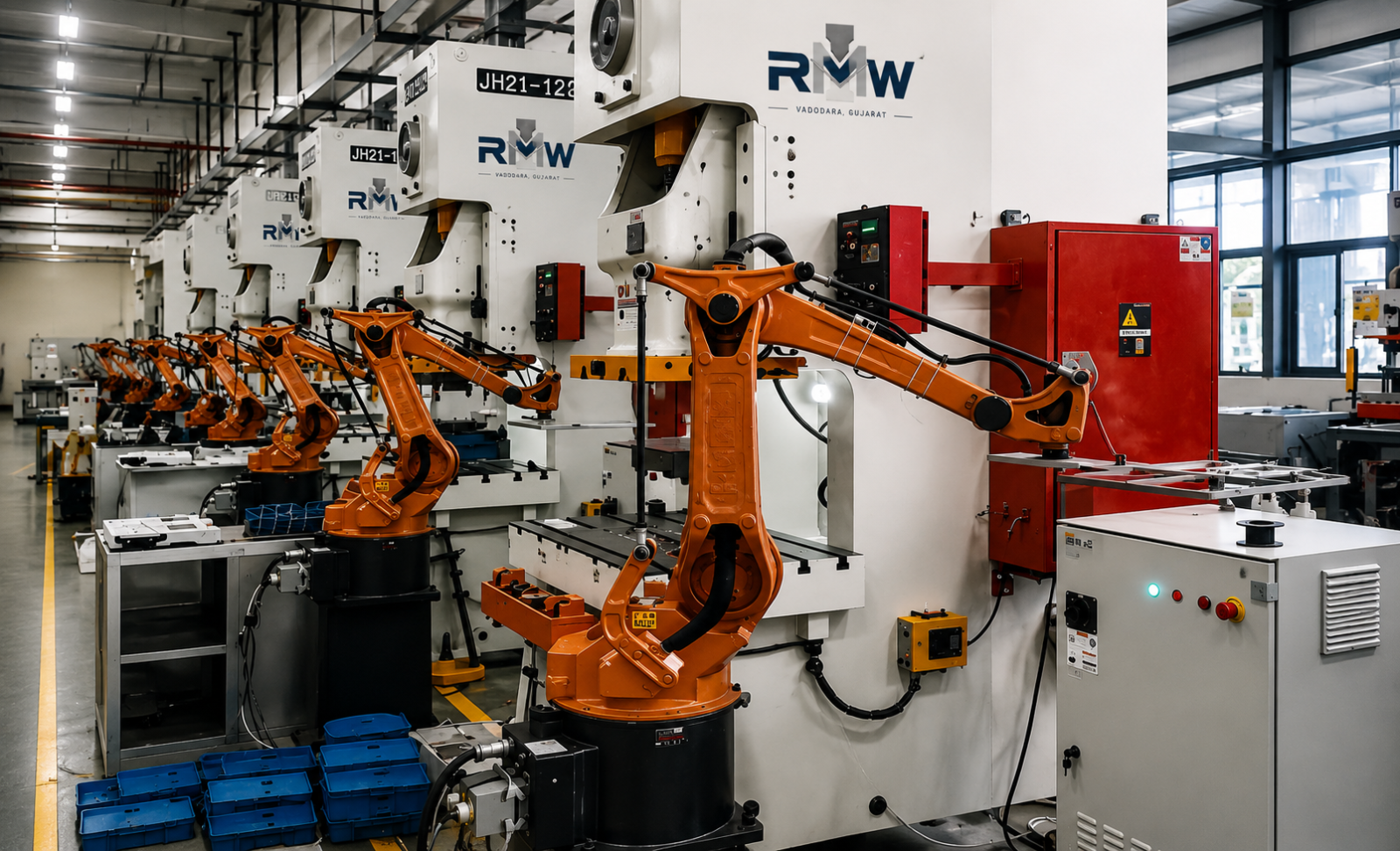 RMW tandem press line with robotic handling